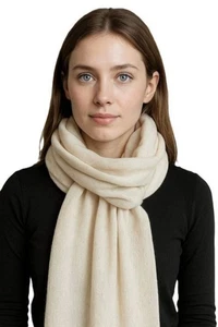 Made in Italy 100% Cashmere Knitted Winter Scarf Women Men 12 Colors - Picture 1 of 37