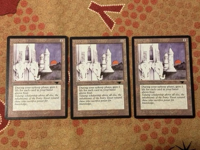 MtG: 3 x Antiquities Ivory Tower - NM- - Image 1 of 2