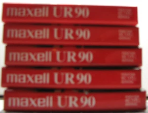FÜNF MAXELL UR 90 AUDIOKASSETTEN. (NOCH VERSIEGELT). - Bild 1 von 2