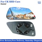 Fit BMW 7 Series 2008-2015 Heated Aspherical Wing Mirror Glass Right Driver Side