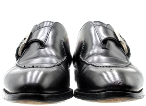 Men's Bontoni Black Half Monk Strap Italian Loafers Size 8.5 - Picture 1 of 10