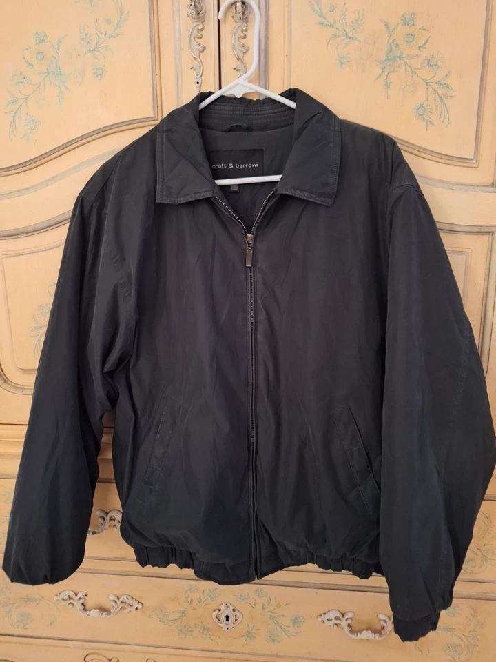 Chaqueta Croft & Barrow Negra con Cremallera Para Hombre Talla S Abrigo Informal Ligero Foto 1 de 4