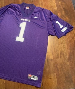 Vintage Kansas State Wildcats Nike Team Football Jersey Mens XL #1 Y2K 2000s KSU - Picture 1 of 16