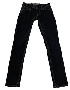 Levis 524 Too Superlow Jeans Damen Größe 3 Schwarz Stretch Skinny Low Rise 28x29 - Bild 1 von 17