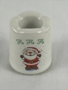 Mini Candle Holder Santa Claus 1” Porcelain Germany Christmas - Picture 1 of 6