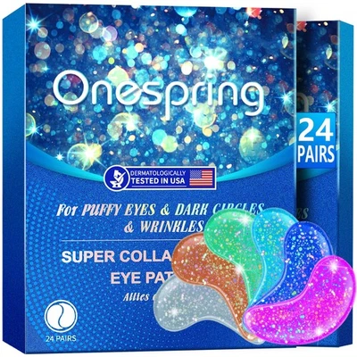 Eye Gel Pads (24 Pairs) - Under Eye Patches for Puffy Eyes, Wrinkles, Dark Ci... - Image 1 of 4