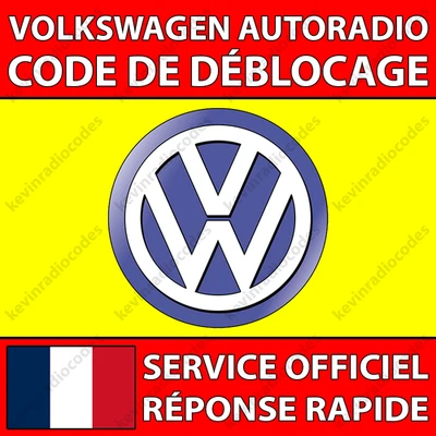 ✅VW RADIO CODE DE DÉBLOCAGE RCD 300 310 500 RNS 215 310 315 510 MFD NAVIGATION✅ - Photo 1/4