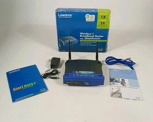 Linksys Cisco WRT54GL Wi-Fi Wireless-G Broadband 4 Port Router 2.4 GHz OPEN BOX - Picture 1 of 12