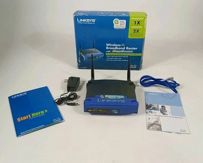 Linksys Cisco WRT54GL Wi-Fi Wireless-G Broadband 4 Port Router 2.4 GHz OPEN BOX - Image 1 of 4