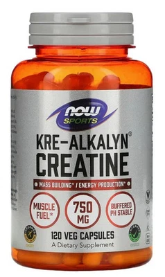NOW Sports - Creatina Kre-Alkalyn, 120 cápsulas, por ahora Sports Foto 1 de 4