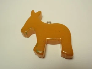 Vintage Butterscotch Yellow Bakelite Donkey Pendant - Picture 1 of 6