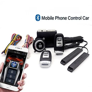 Car  Keyless Entry Engine Start Alarm System Push Button Remote Starter Stop APP - Bild 1 von 9