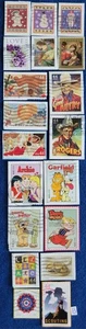 US Stamps Assorted Lot of 18 All Different 44 Cent Used On Paper Fun - Picture 1 of 1