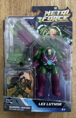 Spin Master DC Metal Force LEX LUTHOR 4.25" Action Figure w/ Metal Card - Image 1 of 2