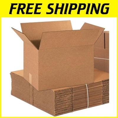 Robust 18x12x12 Corrugated Cardboard Boxes - Perfect for Shipping and Moving - Image 1 of 4