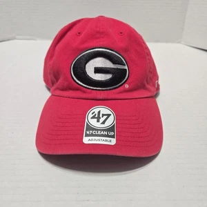 '47 Brand Georgia Bulldogs Hat Mens Med Fitted Baseball Cap Red NCAA Sport New - Picture 1 of 7