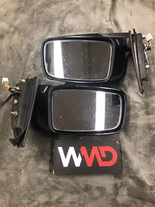 MITSUBISHI LANCER EVO EVOLUTION 7 8 9  WING MIRRORS IN Black - Picture 1 of 8