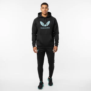 NWT Castore Rangers Pro Coaches Hoodie Mens Size Small Black Athletic Fanwear - Picture 1 of 17