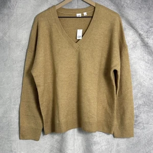 GAP Pullover Damen Gr. XL V-Ausschnitt hellbraun adrett Old Money Staple Capsule neutral neu mit Etikett - Bild 1 von 7