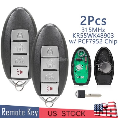 2 For 2007 2008 Infiniti G35 G 35 Keyless Entry Smart Prox Remote Car Key Fob 4B - Image 1 of 4