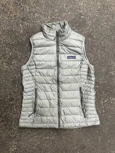 Patagonia Down Puffer Vest Women’s Medium Grey Winter Outdoor Full Zip Insulated - Picture 1 of 5
