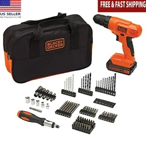 Cordless Drill Kit 100pc Accessories 24 Position Clutch Soft Grip Handle Battery - Picture 1 of 6