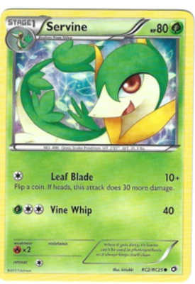 Servine RC2/RC25 Legendary Treasures Radiant Collection 2013 Pokémon Card LP - Image 1 of 2