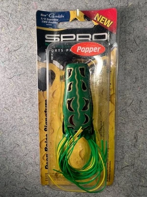 Señuelo Poppin' Pad Crasher Topwater Bass Pesca Cuerpo Hueco Rana Nuevo Sellado Foto 1 de 4