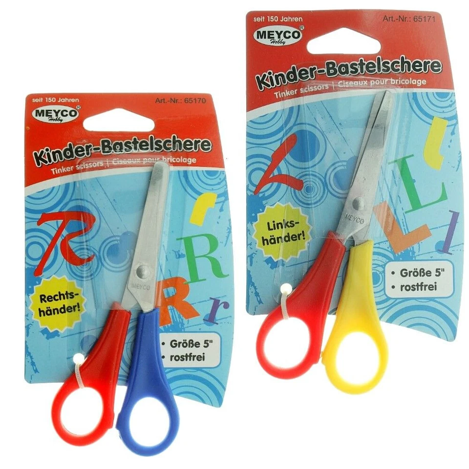 Bastel-/Kinderschere für Rechts- oder Linkshänder für Schule / Kita / Büro - Bild 1 von 1