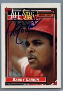 1992 Topps - All-Star #389 Barry Larkin Hand Signed Autographed Baseball Card - Picture 1 of 2