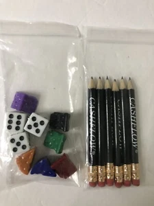 Rich Dad Poor Dad Cashflow 101 REPLACEMENT PART 6 Cheese Tokens, Dice, 6 Pencils - Picture 1 of 3