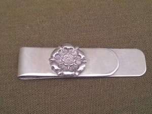 Krawattenklammer Yorkshire Rose massiv Silber - Bild 1 von 4