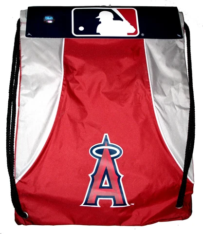 NWT  Los Angeles ANGELS MLB Baseball Drawstring Backpack  Sack Bag Cover
