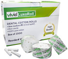 2000/Case Premium Quality Dental Cotton Rolls Size #2 Medium Nonsterile, 3/8" 