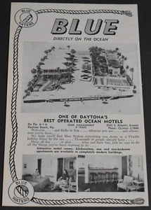 1958 Druck Anzeige Florida Daytona Beach Blue Waters Ocean Motel Küchenzeilen Kunst - Bild 1 von 1