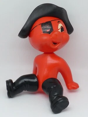 JOUET DE BAZAR ANCIEN PLASTIQUE SOUFFLE GRAND CHAT PIRATE - Photo 1/4