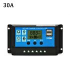 Durable Solar Panel Charge Controller Dual USB Output 30A LCD Display Regulator