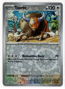 Pokemon Stellar Crown Reverse Holo 112/142 Tauros - Picture 1 of 2