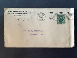 1907 John Herbstritt & Co. Chicago Illinois Lebanon Indiana 1 Cent Cover - Picture 1 of 2