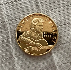 Elvis Presley Münze Elvis forever 1935-1977 Silber 24 kt vergoldet - Bild 1 von 4