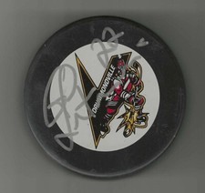 Guillaume Latendresse Signed Drummondville Voltigeurs Puck Montreal Canadiens