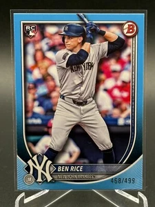 Bowman Ben Rice RC 2025 azul cielo paralelo/499 - Imagen 1 de 2