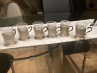 Antique Silver Plated Tea Glass and Holders Set of 6