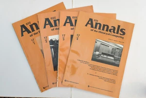 IEEE ANNALS OF THE HISTORY OF COMPUTING VOLUME 17 Numbers 1, 2, 3 & 4 1995 - Picture 1 of 1