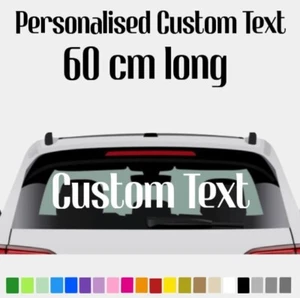 Personalised Custom Text for Car sticker vinyl Window windscreen decal - Picture 1 of 3