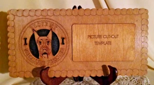 MARCO PINSCHER MINIATURA HECHO A MANO MADERA ME ENCANTA MI PERRO IMAGEN 3 X 5 NEGRO. - Imagen 1 de 10