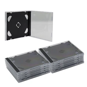 10PC STANDARD Double CD Jewel Case with Tray 10.4mm (2 CD) Lots Protectors Cover - Picture 1 of 9