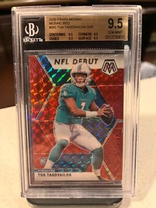2020 PANINI MOSAIC #262 TUA TAGOVAILOA RED MOSAIC PRIZM ROOKIE💥BGS 9.5 w/subs! - Picture 1 of 2