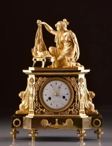 19th Century French Ormolu Bronze Empire Table / Mantle Clock Cover