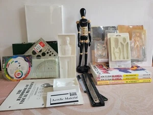 19 Artikel Kunst Set Konvolut Kunstbücher und Werkzeuge - Kunstbedarf neu und gebraucht - Bild 1 von 9